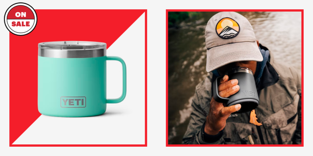 Custom YETI Seafoam Rambler 14 oz Mug