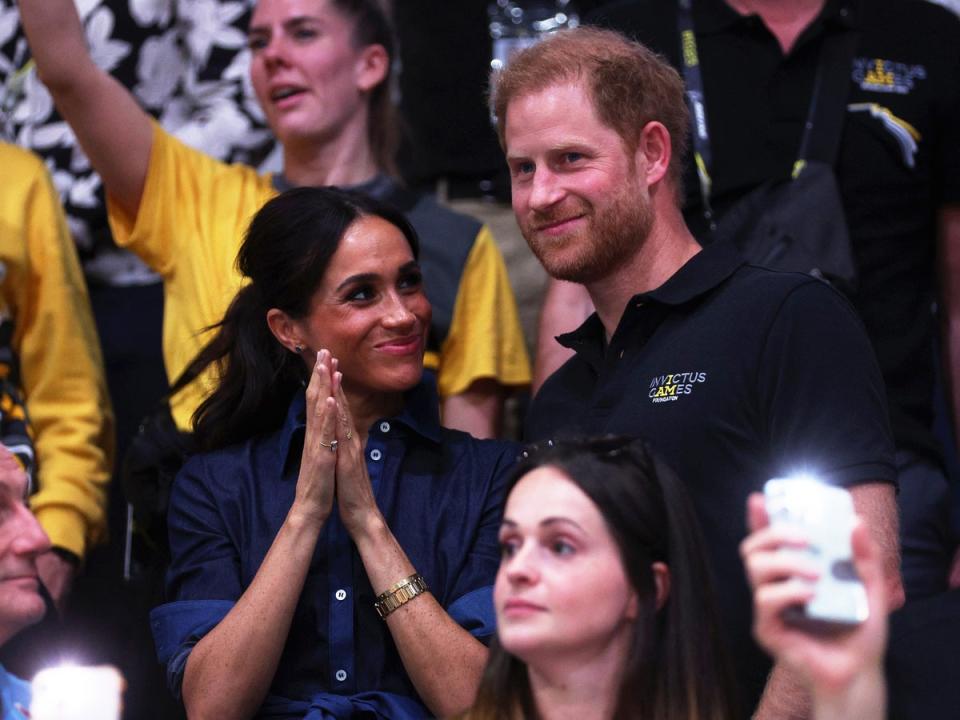 Meghan and Harry at the Invictus Games, his event for injured veterans (Getty)