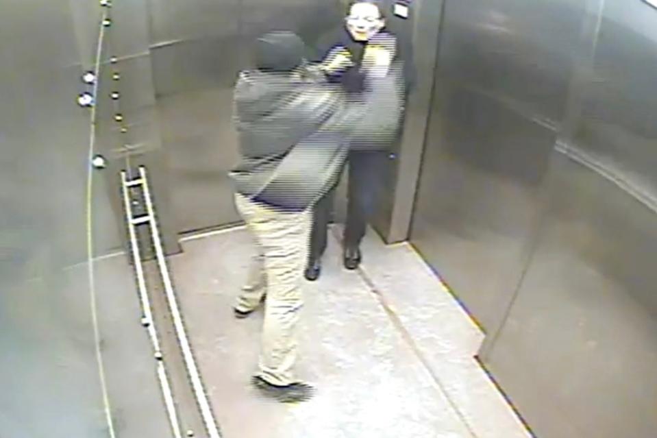 The elevator attack was caught-on-camera by surveillance video obtained by The Post. Courtesy of Merson Law PLLC