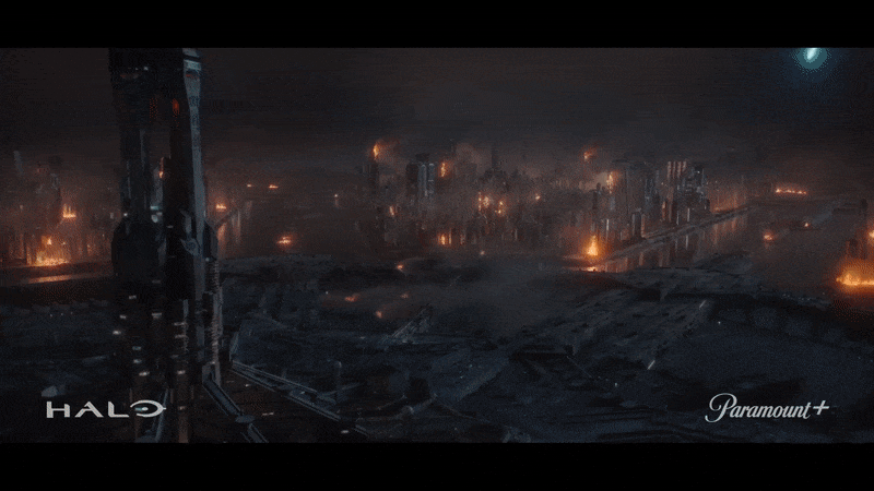 An animated gif shows a Covenant invasion of Reach.