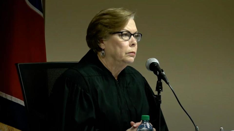 PHOTO: Chancellor Patricia Head Moskal listens during the Nicole Blackmon et al. v. State of Tennessee case, April 4, 2024, in Nashville, Tenn.<p>(Tennessee Supreme Court/YouTube)