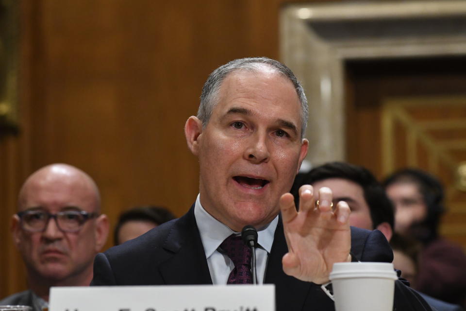 Scott Pruitt resigned as EPA administrator&nbsp;on July 5 amid a snowballing series of scandals. (Photo: Mark Reinstein / MediaPunch / IPx)