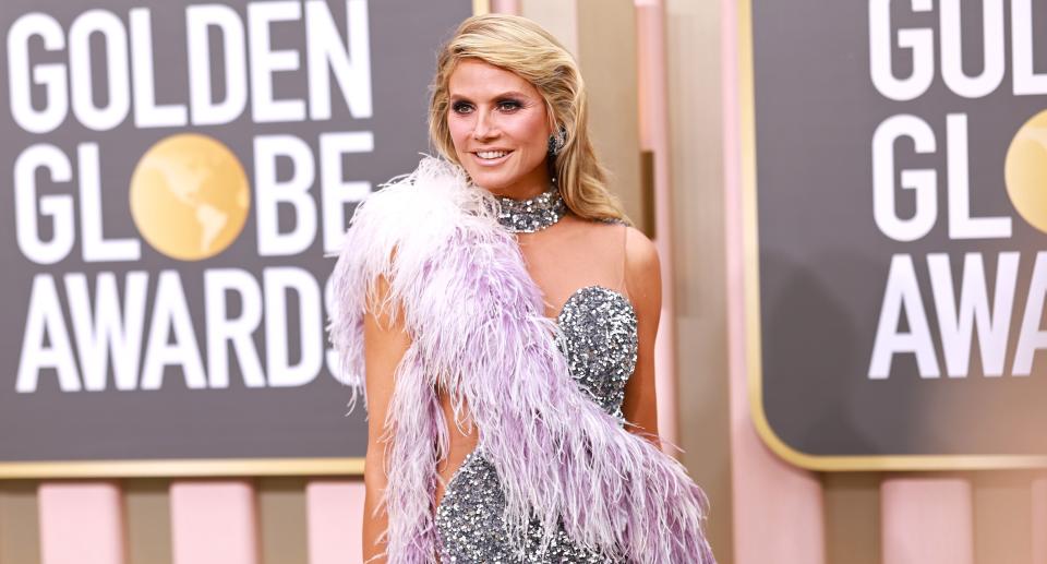 Heidi Klum at the 2023 Golden Globes. (Getty Images)