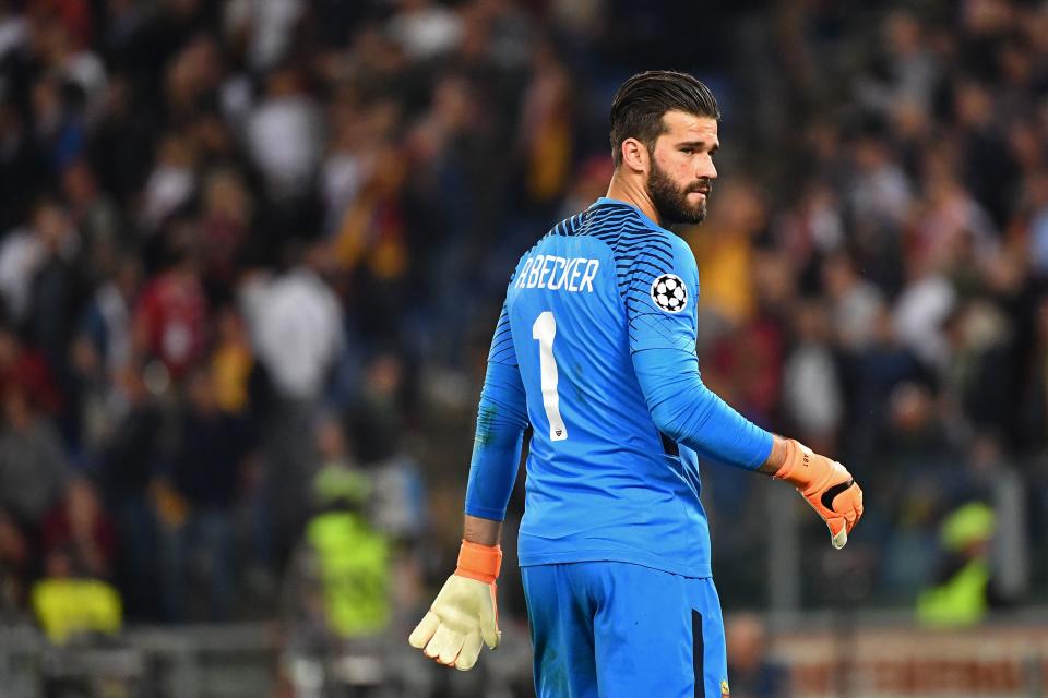 Roma goalkeeper Alisson Becker has signed with Liverpool. (Getty)