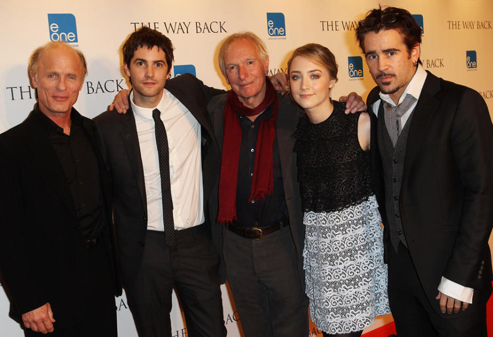 The Way Back UK Premiere 2010 Ed Harris Jim Sturgess Peter Weir Saoirse Ronan Colin Farrell