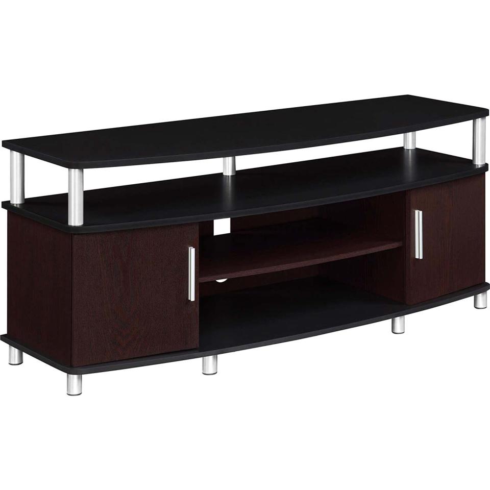 Ameriwood Home Carson TV Stand for TVs up to 50", Cherry/Black