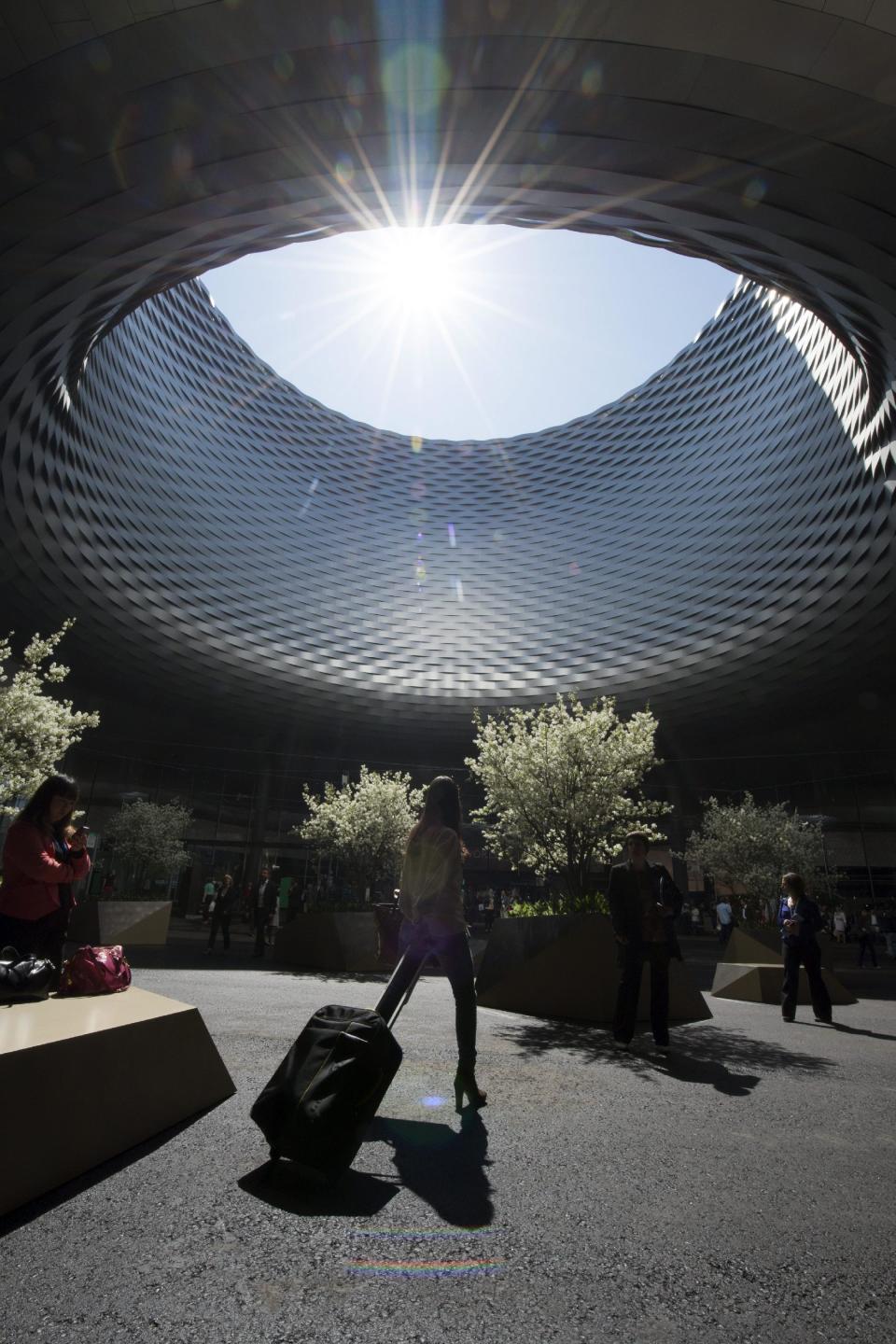 The new exhibition hall by the architects Herzog and De Meuron is the new landmark of the world watch and jewellery show Baselworld in Basel, Switzerland, on Wednesday, April 24, 2013. Baselworld opens it's doors from April 25 to May 2, 2013. (KEYSTONE/Georgios Kefalas)