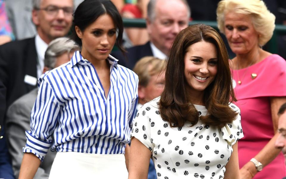 Meghan and Kate at Wimbledon in 2018 - Clive Mason /Getty Images Europe 