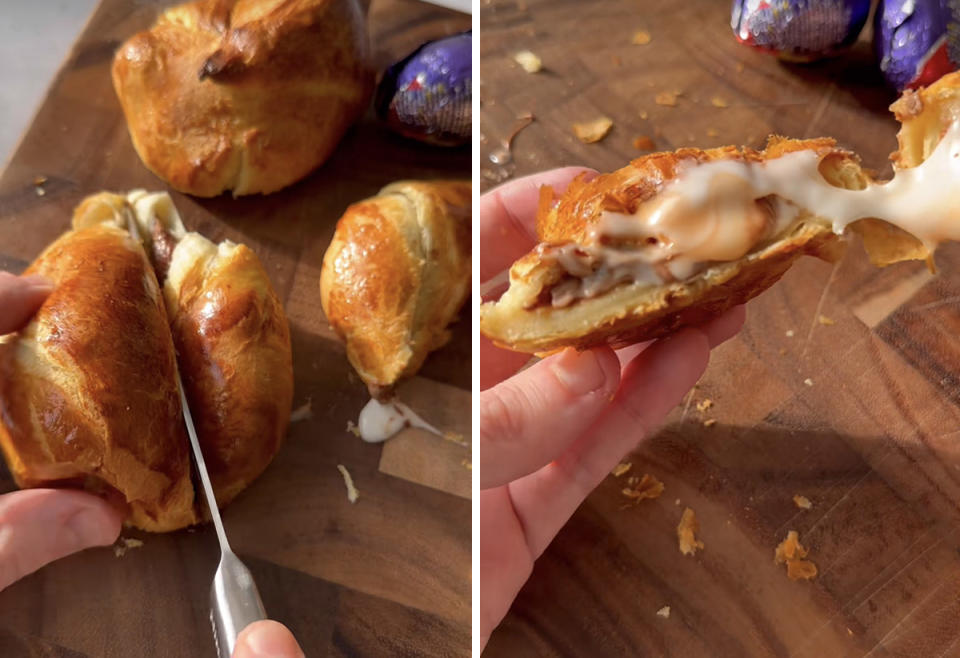 Cadbury creme egg croissants