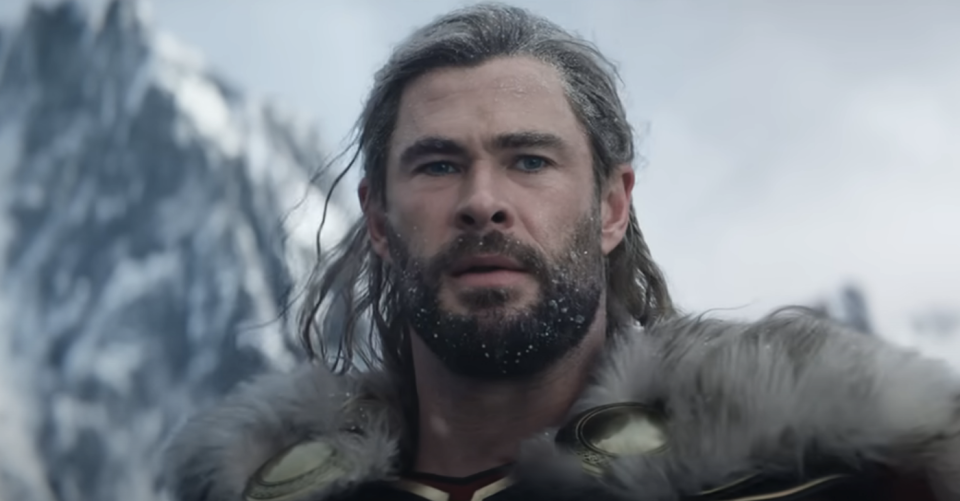 Closeup of Chris Hemsworth as Thor