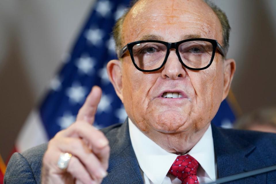 Rudy Giuliani claimed he was too sick to fly to Georgia for court appearance (Associated Press)