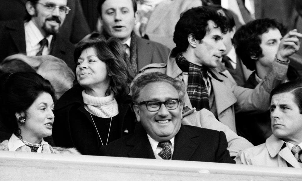 Henry Kissinger watching Chelsea v Wolves in the old Second Division in 1976.