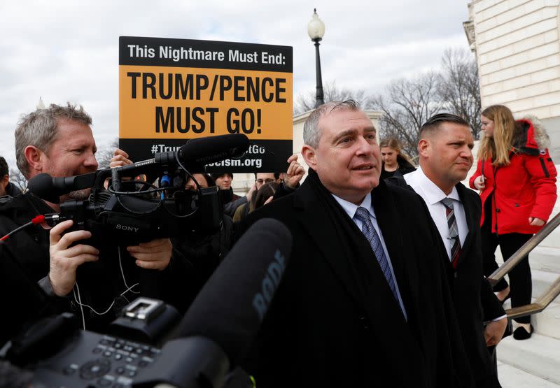 Lev Parnas walks to the U.S. Capitol after arriving in Washington