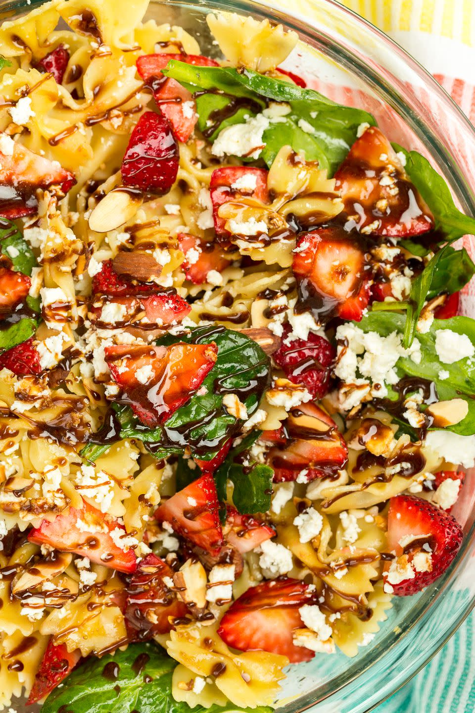 10) Strawberry Balsamic Pasta Salad