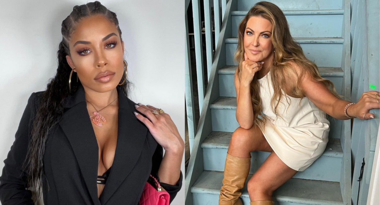 Cheryl Hickey (right) and Keshia Chanté showed off vibrant, colourful looks in a new Instagram Reel. (Photos via Instagram)