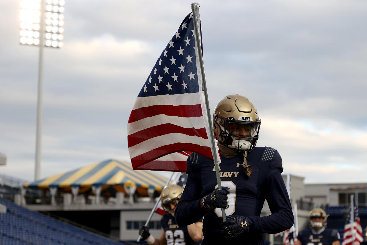 A Bucs helmet fit for a USA Military Veteran 