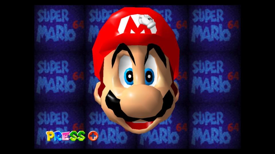 Upon booting up 'Super Mario 64,' players could interact with Mario's face.