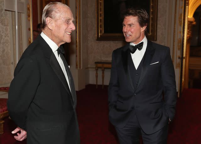 Jonathan Brady/Getty Prince Philip and Tom Cruise in 2017