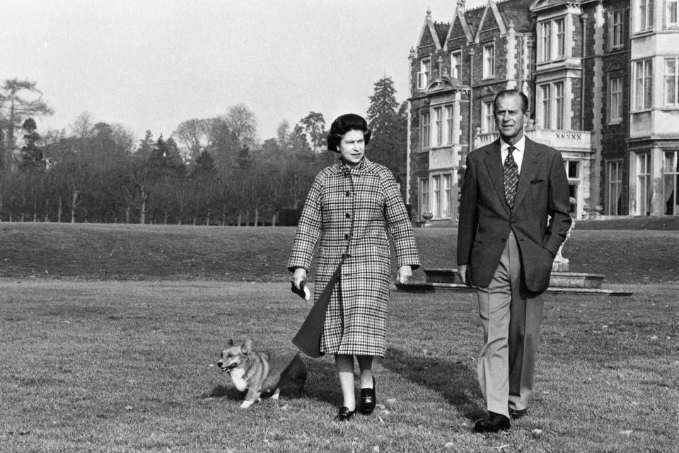 Queen Elizabeth II on the 30th anniversary of her reign, with the Duke of Edinburgh on their estate at Sandringham, Norfolk