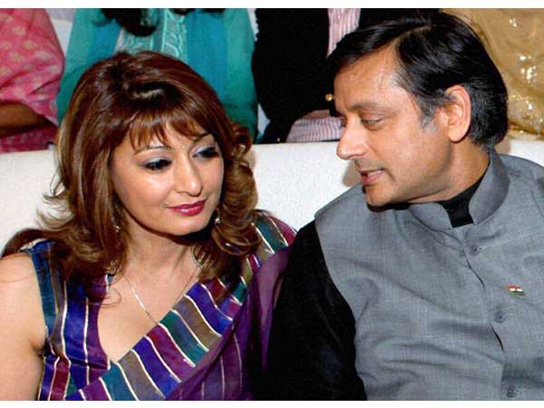 Sunanda Pushkar (left) with Congress MP Shashi Tharoor