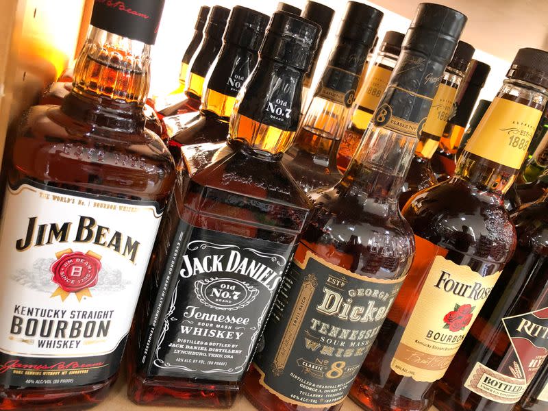 FILE PHOTO: A bottle of Jack Daniels is shown for sale among other brands in the liquor section of a food market in Encinitas, California
