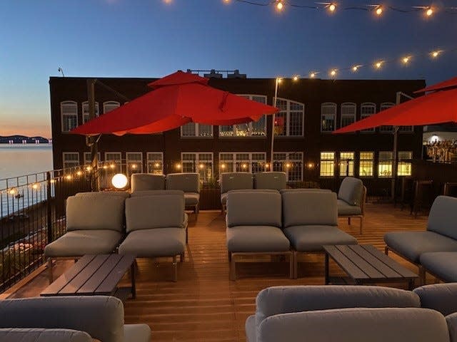 Rooftop bar at Red Hat on the River in Irvington.