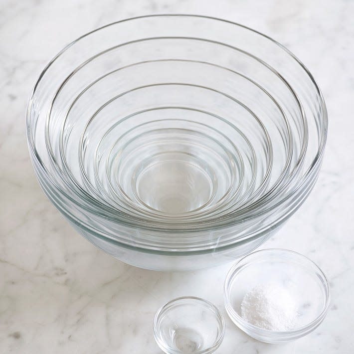 22) 10-Piece Glass Mixing Bowl Set