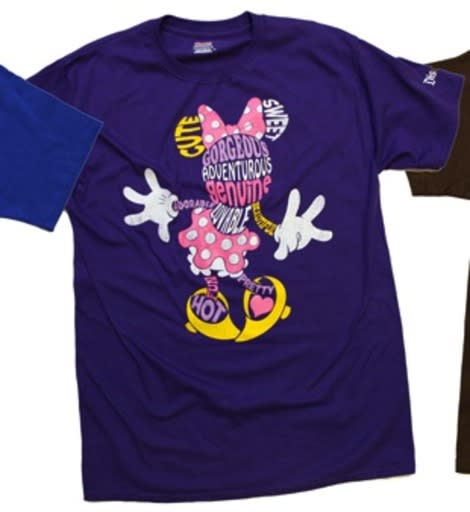 A new Disney t-shirt describes Minnie Mouse as 