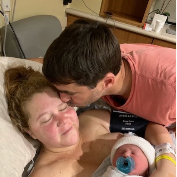 Amy Schumer has given birth to a baby boy just hours before Meghan Markle and Prince Harry announced the arrival of their son. Photo: Instagram/Amy Schumer