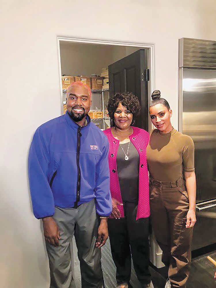 Kanye West, Alice Marie Johnson and Kim Kardashian West | Courtesy Alice Marie Johnson