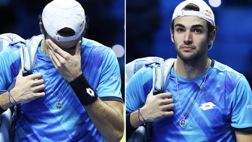 Matteo Berrettini, pictured here in action at the ATP Finals.