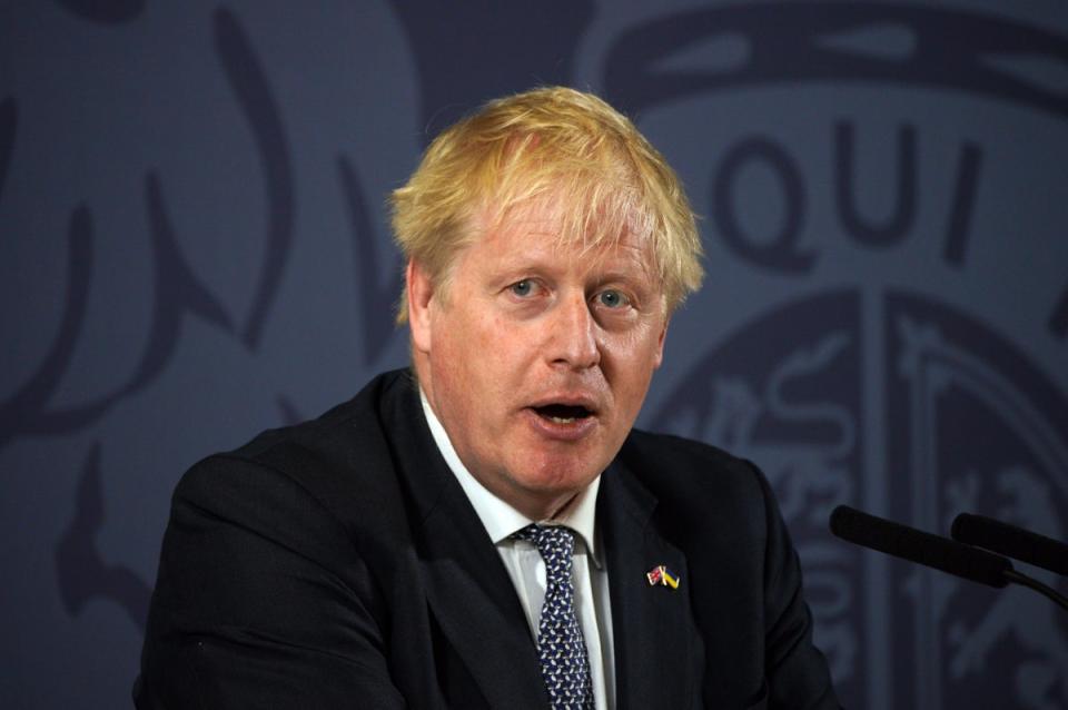 Prime Minister Boris Johnson during his speech at Blackpool and The Fylde College in Blackpool, Lancashire where he announced new measures to potentially help people onto the property ladder (Peter Byrne/PA) (PA Wire)