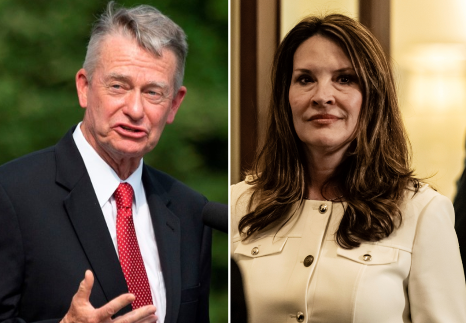 L-R: Idaho Gov. Brad Little; Idaho Lt.-Gov. Janice McGeachin / Credit: Little (Jim Watson/AFP via Getty Images); McGeachin (Otto Kitsinger/AP)