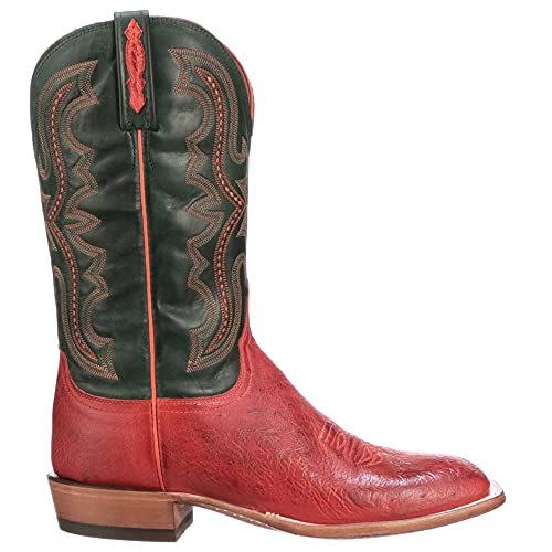 Cecil Exotic Ostrich Skin Western Boot