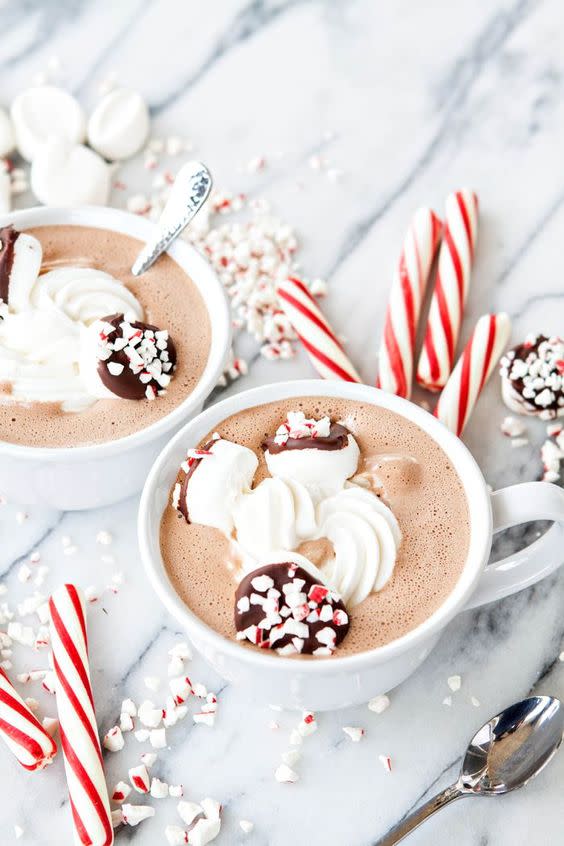 Spiked peppermint mocha hot chocolate (now that’s a mouthful)