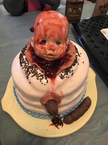 Another repulsive baby shower cake. [Photo: Mumsnet]