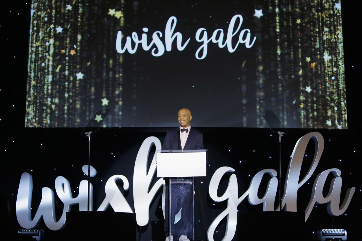 Music producer Russell Simmons speaks onstage at the 2017 Make a Wish Gala on November 9, 2017 in Los Angeles, California.