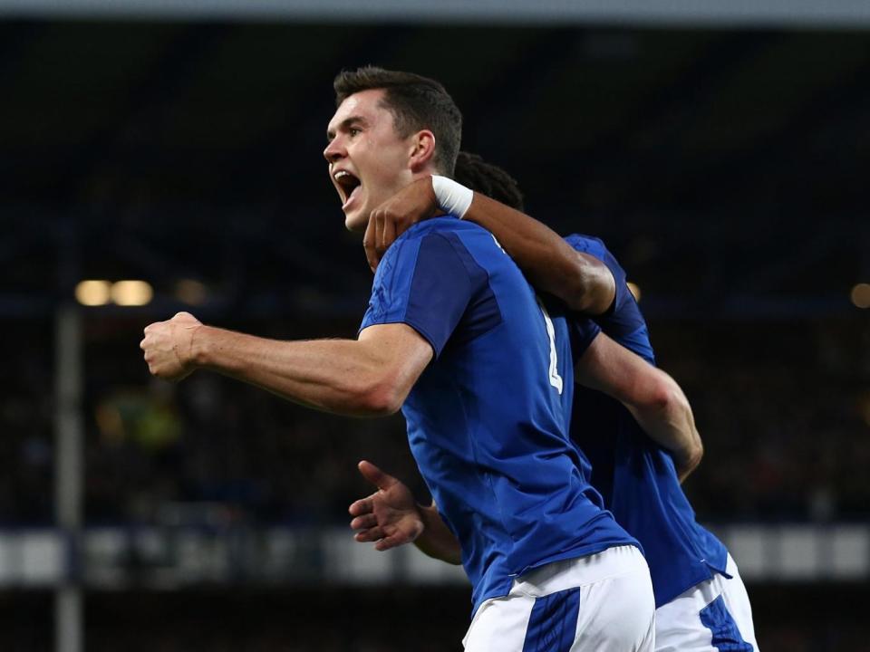 Michael Keane scored his first competitive goal for the Toffees (Getty)