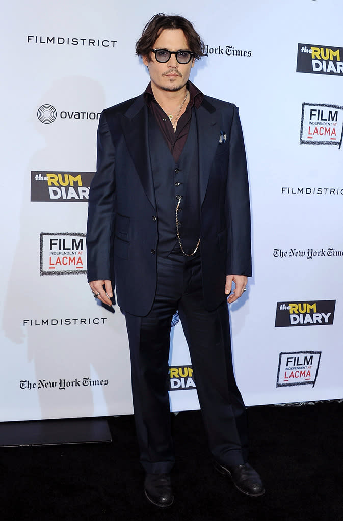 The Rum Diary 2011 LA Premiere johnny Depp