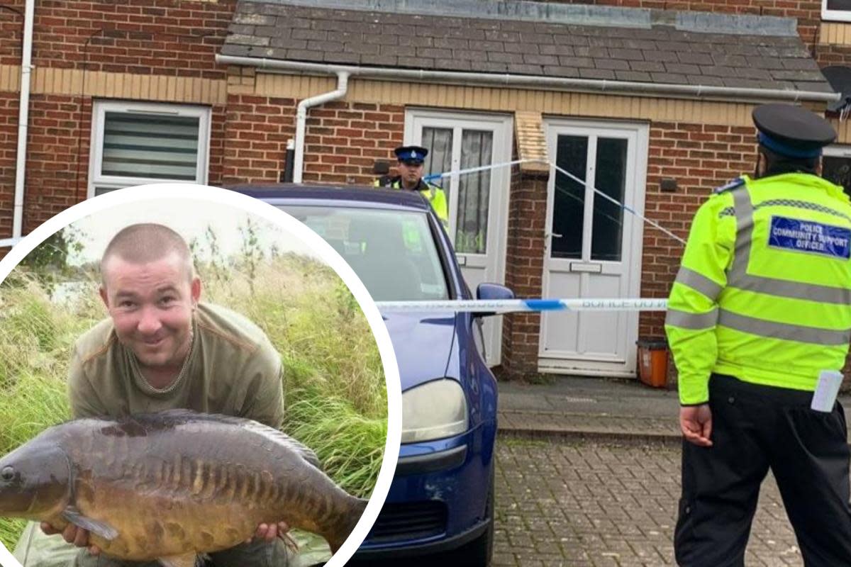 Terry Ricketts and police in Westbourne Court, Rodbourne, in February <i>(Image: Newsquest/Family)</i>