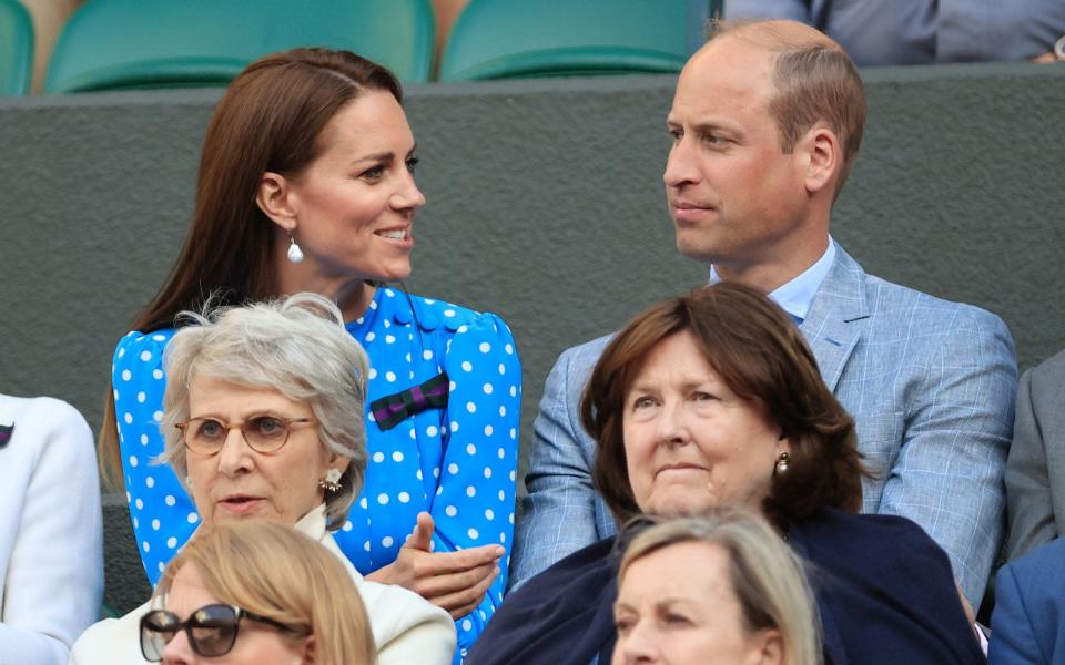 The Duke and Duchess of Cambridge watch on - GETTY IMAGES