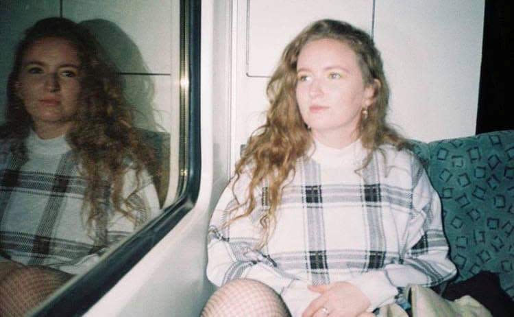 FILE PHOTO: British tourist Amelia Bambridge on a train in Berlin, Germany