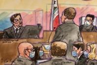 Tesla CEO Elon Musk is questioned during a securities-fraud trial at federal court in San Francisco