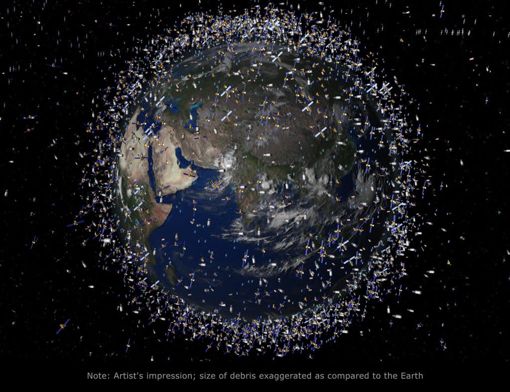 The space debris that surrounds the Earth (ESA)