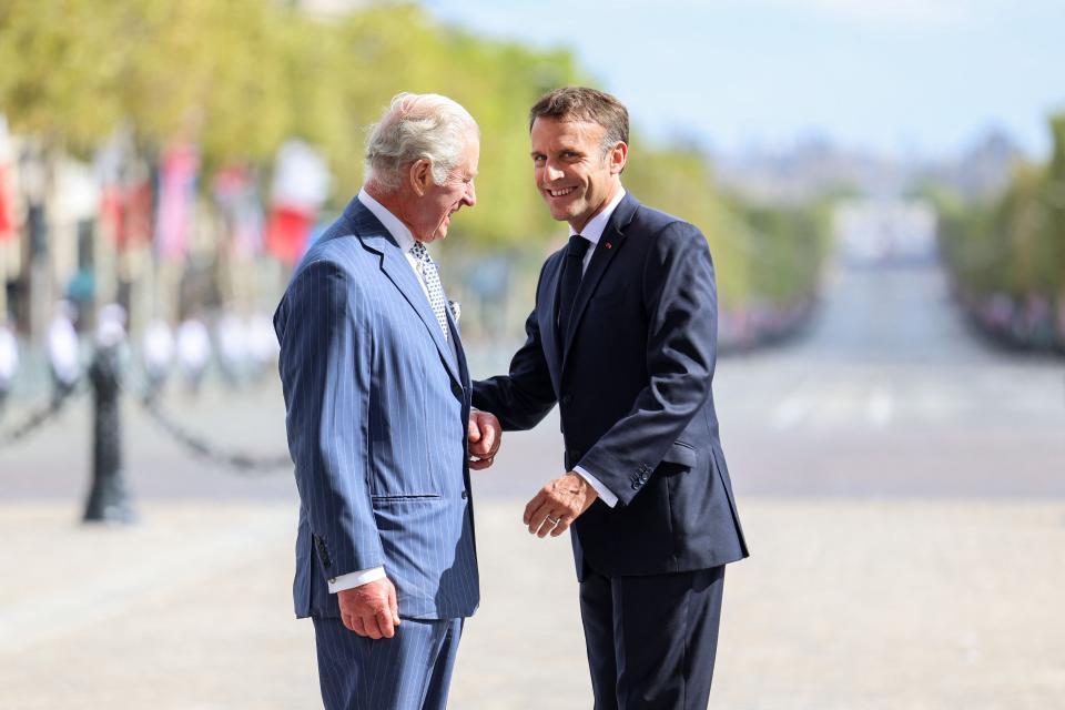 The leaders will exchange gifts at the Palace of Versailles (POOL/AFP via Getty Images)