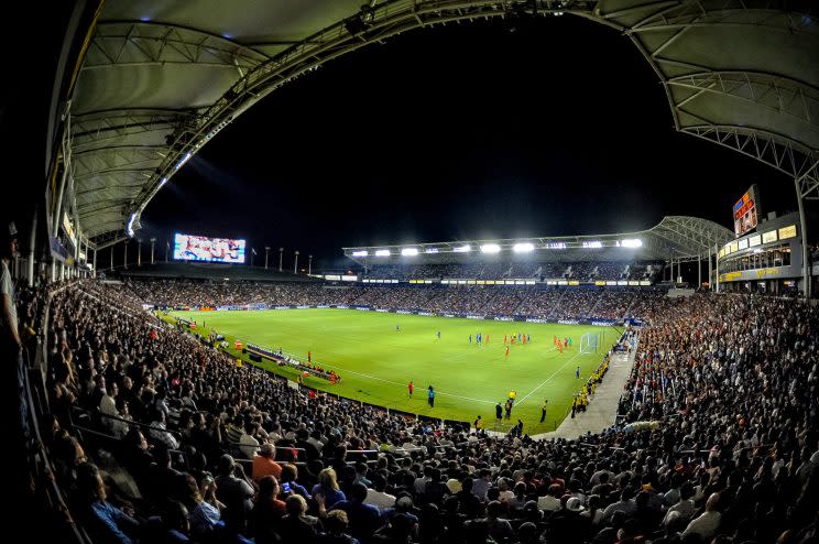 The StubHub Center in Carson, where the Chargers will reportedly play for two seasons. (AP)