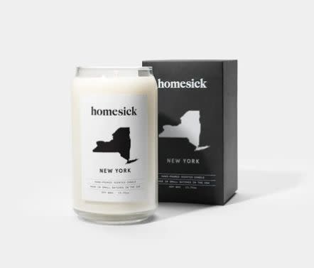 Get this <a href="https://fave.co/2IvJHel" target="_blank" rel="noopener noreferrer">New York Homesick Candle on sale for $30</a> (normally $34) at Homesick. <a href="https://fave.co/2IvJHel" target="_blank" rel="noopener noreferrer">Find the right candle for your special someone's hometown</a>, too. It's a great gift for the friend or family members who's moved.