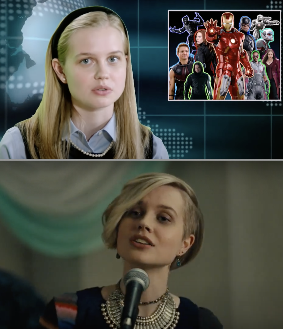 Angourie in "Spider-Man: Far From Home" and "Mare of Easttown"