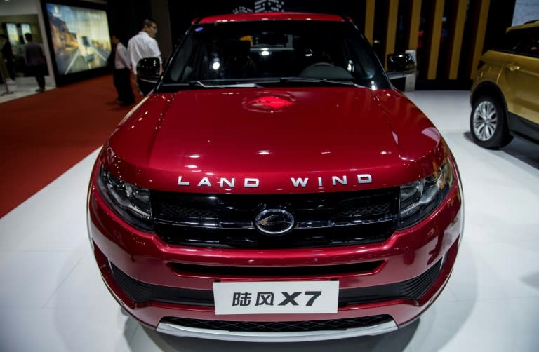 Land Rover’s Range Rover Evoque SUV is on display at Shanghai's auto show, as is a model by similarly-named Chinese carmaker Landwind that has sparked a legal battle between the two