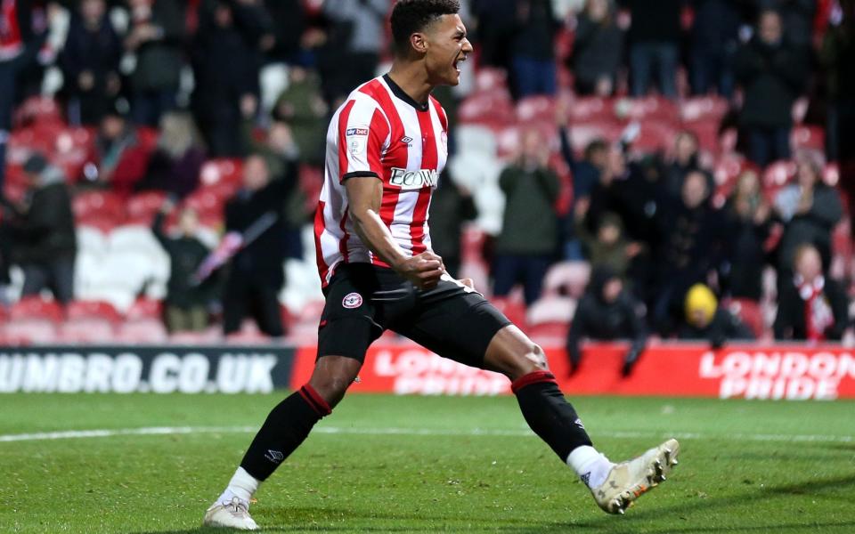Ollie Watkins is all smiles after doubling Brentford’s lead - 2019 Getty Images